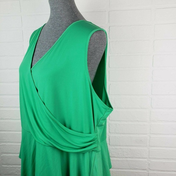 Lane Bryant Dress Green Plus Size 24 - Picture 5 of 9